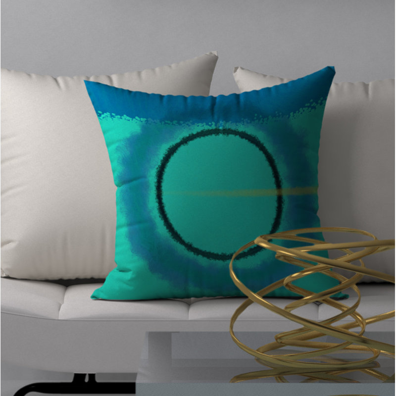 Abstract Reversible Throw Pillow, 18" H x 18" W