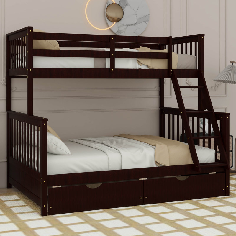 Fortunate Kids Twin Over Full Bunk Bed, Espresso
