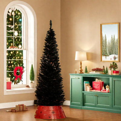 Arbre de Noël au crayon noir peu encombrant, compact et moderne pour toute maison