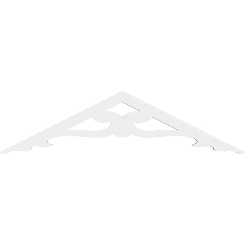 Brontes Signature Urethane Gable Pediment, Primed Tan, 9"H x 36"W, 6/12