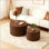 Eco-Friendly MDF Nesting Coffee Table Set of 2, Waterproof and Durable for Modern Living Spaces.