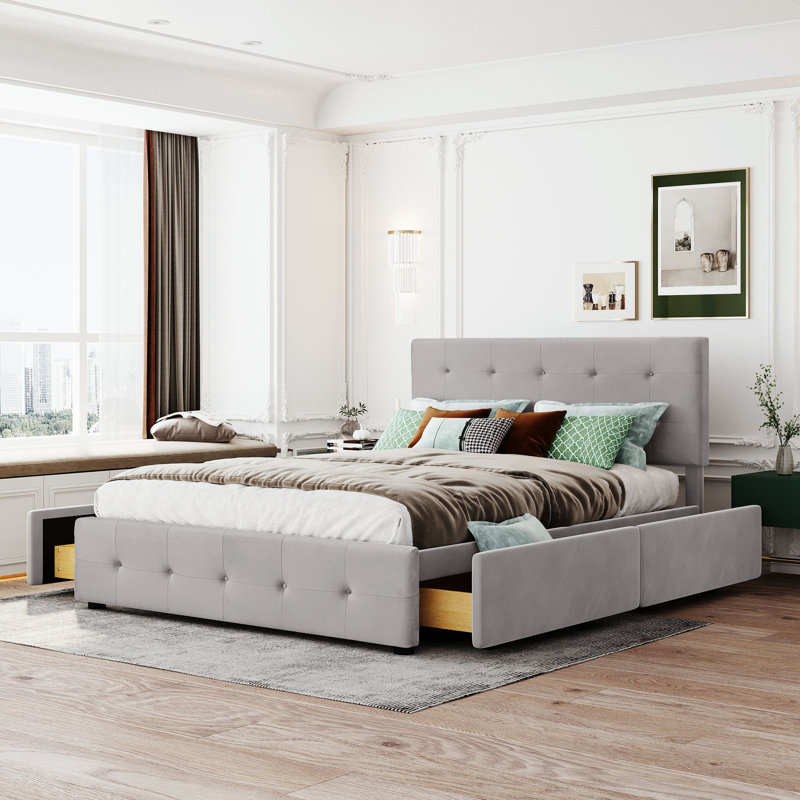 Rowyn Bed, Grau