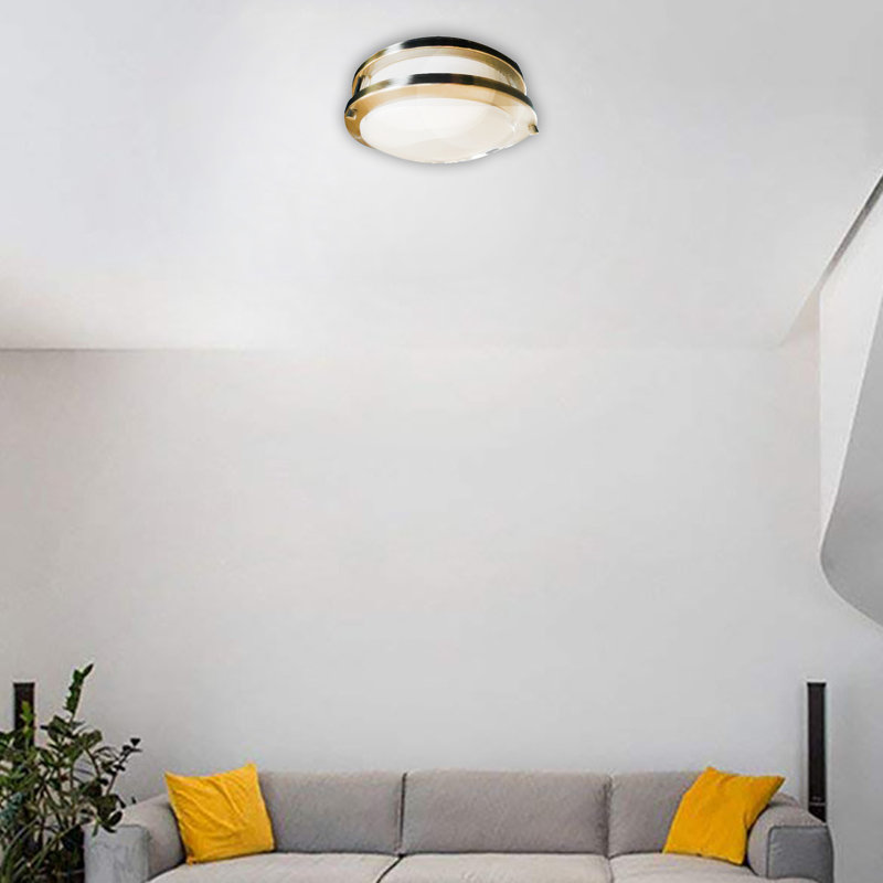 Plafonnier encastré circulaire simple 1 lumière 10 po