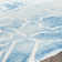 Dip Dye Hand Tufted Wool/Cotton Geometric Rug in Ivory/Blue