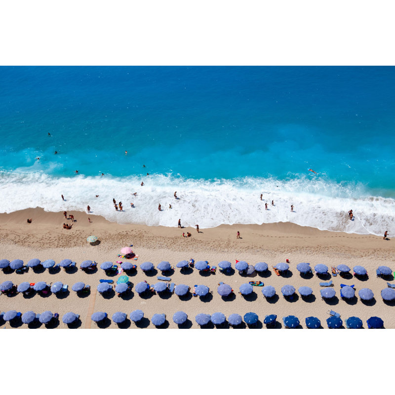 Umbrella Rows - Wrapped Canvas Print, 30 cm H x 45 cm W x 3.81 cm D