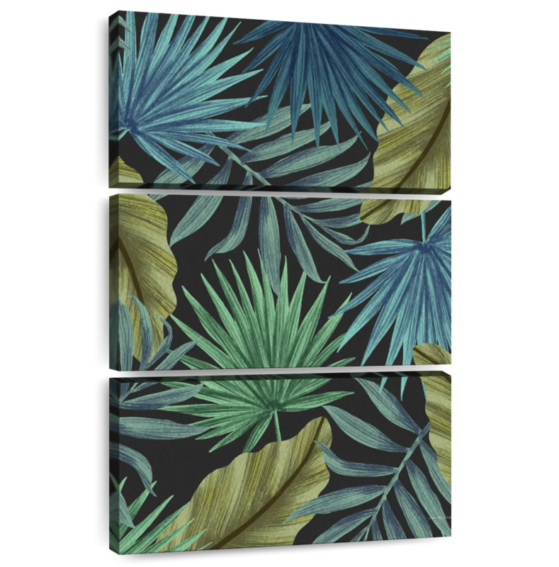 Motif de feuilles tropicales I, H 57 po x l 36 po