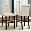 2 chaises en bois massif brun clair - design élégant, siège d'une largeur de 19 po, hauteur de 29,7 po, assemblage requis, toutes les pièces incluses, largeur de l'ensemble de 12,5 po