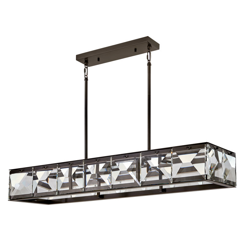 Jolie Integrated LED Linear Chandelier w/ Crystal Accents