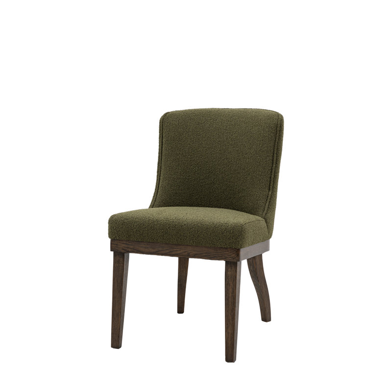 Adeli 48cm H Polyester Upholstered Side Chair, Green