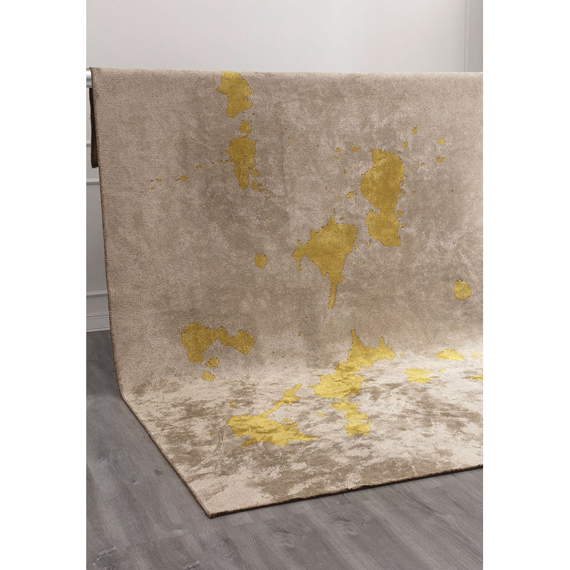 Amaliyah Abstract Hand Loom Indoor / Outdoor Area Rug, Rectangle 6'6" x 9'10"