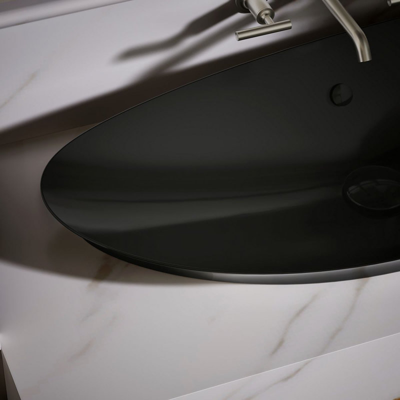 Veil® Trough Vessel, Black Black™