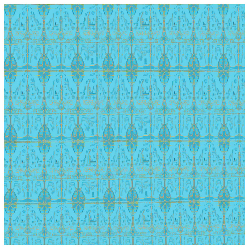 Couvertures damassées bleues, L 50 po x H 60 po