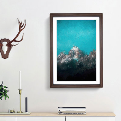 Mountain Peak in Wyoming in Abstract - Picture Frame Painting Print