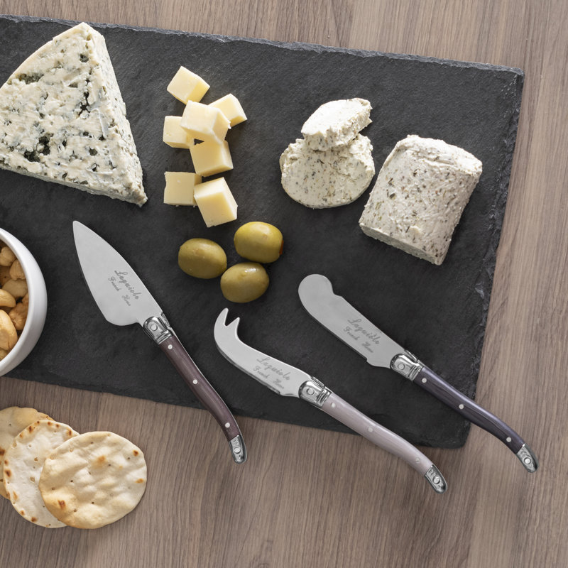 Couteaux à fromage Laguiole 7 pièces French Home - Épices chaudes, Gris / brun / crème / beige