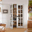 Portes intérieures françaises pour garde-manger intérieur - 1 porte Lite standard givrée avec portes en pin massif avec poignée (sans cadre)-115271228-115664288