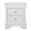 Table de chevet de style traditionnel avec tiroirs en faux crocodile et boutons en cristal, parfait pour les chambres glamour