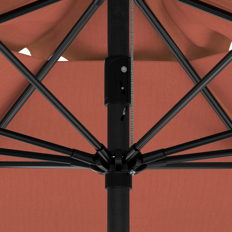 Parasol en aluminium 9 pi avec parasol 9 pi, Orange