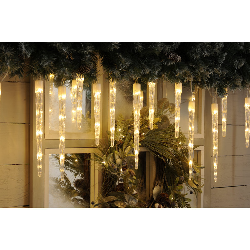 LED Indoor / Outdoor Icicle Lights, White/Warm White