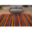 Tapis rayé en laine 7 x 11