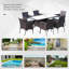 Kindred 7-Piece Rattan Garden Furniture Dining Set 6 Seater-1816807570