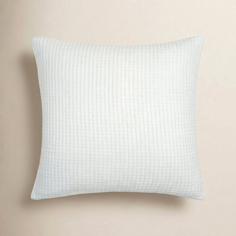 Maybell 100% Cotton Envelope Sham, Euro, White