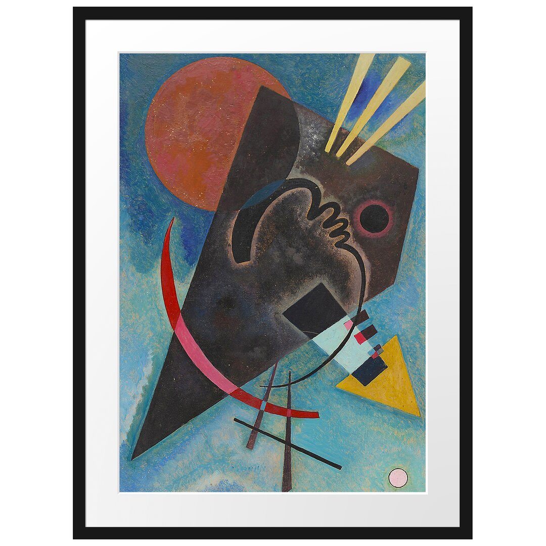 Wassily Kandinsky - Spitz Und Rund - Im Bilderrahmen Mit Galerie-Passepartout