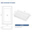 Grand lavabo de salle de bain rectangulaire moderne 24 po x 14 po