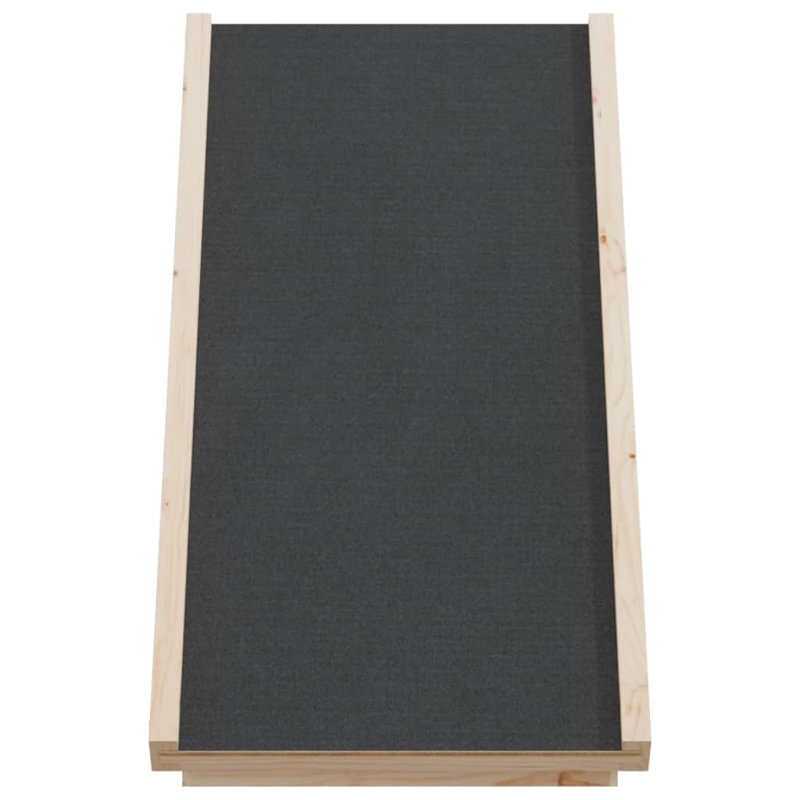 Dormilee chien rampe gris bois de sapin massif, 27,6 po x 13,8 po, Gray