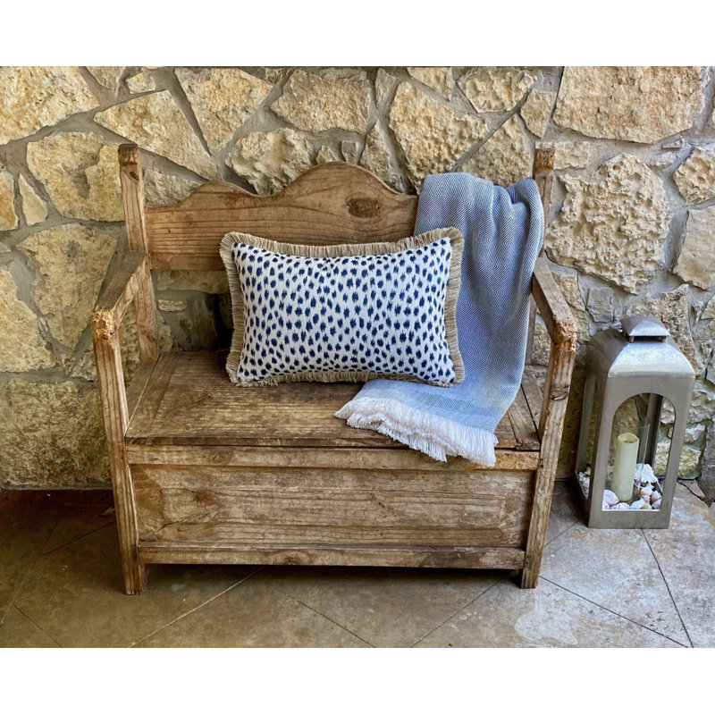 Fringed Sunbrella® Outdoor Throw Pillow