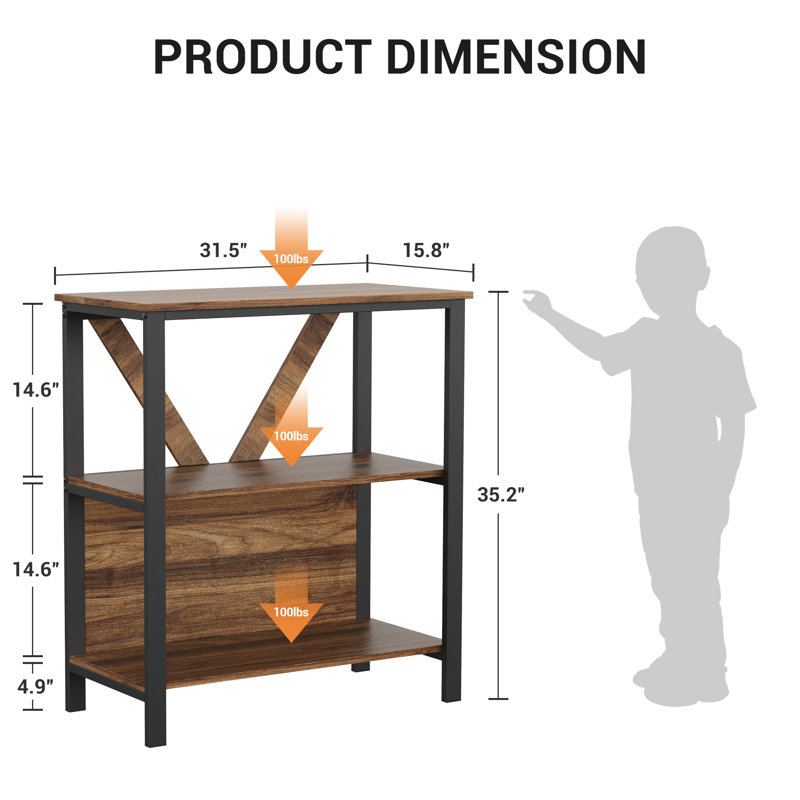 77.5cm H x 74.9cm W Metal Bookcase