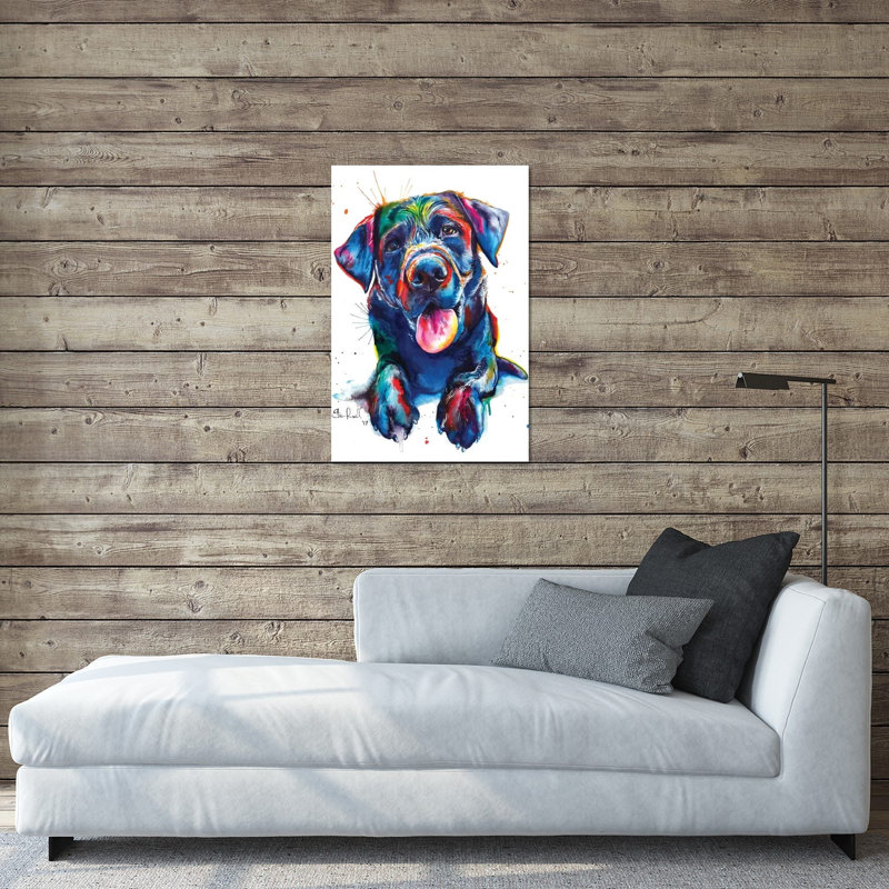 «Black Lab II» par Weekday Best - impression non encadrée, H 24 po x l 16 po x P 0,25 po