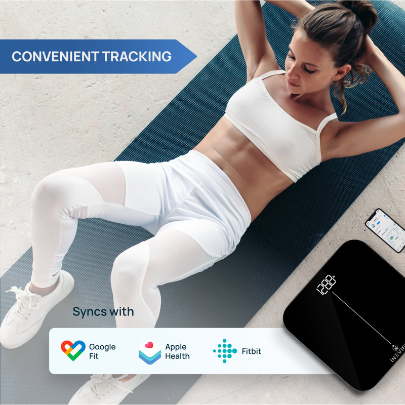 INEVIFIT Smart Digital Bathroom Scale, Black