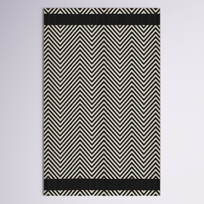 Tapis intérieur et extérieur à chevrons avec extrémités Optica