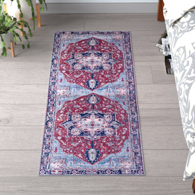 Sonia Oriental Red/Navy Area Rug