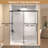 60 W × 72 H Single Sliding Shower Door With Clear Tempered Glass And Stainless Steel Handle For Modern Bathrooms, Shower Door