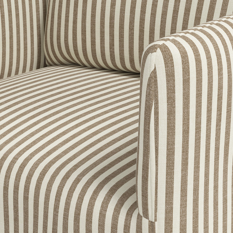 Lindy Arm Chair, Jane Stripe Burlap