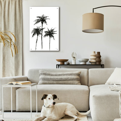 «Dark Palms 1» par Chris Paschke, art mural en verre acrylique