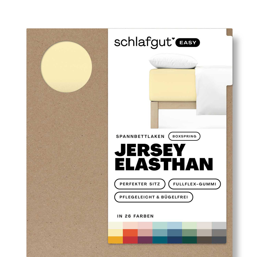 Jersey-Elasthan Spannbettlaken EASY für Boxspring 100% Baumwolle