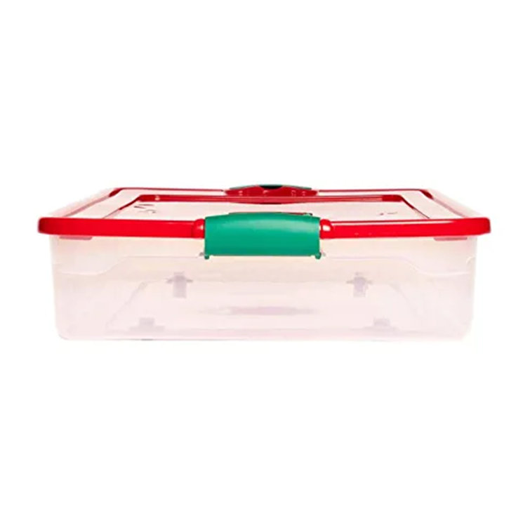 HOMZ 56 qt. Underbed Secure Latching Plastic Storage Container in