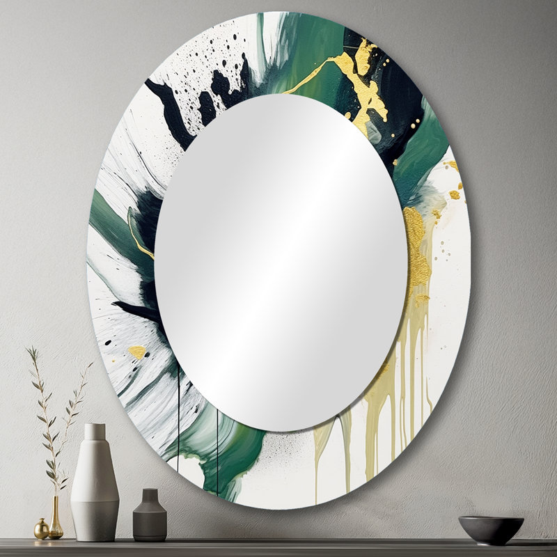 Loranger - Miroir abstrait en métal, 43 po x 33 po