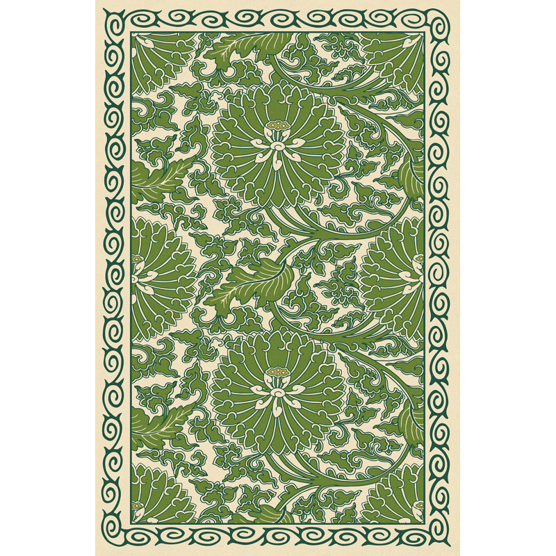 Alessandro Vinyl Floral Indoor Rug, Rectangle 1'9" x 2'8"