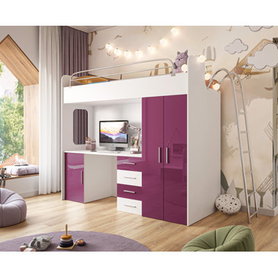 Franck 80 X 200 Cm Loft Bed Bedroom Set