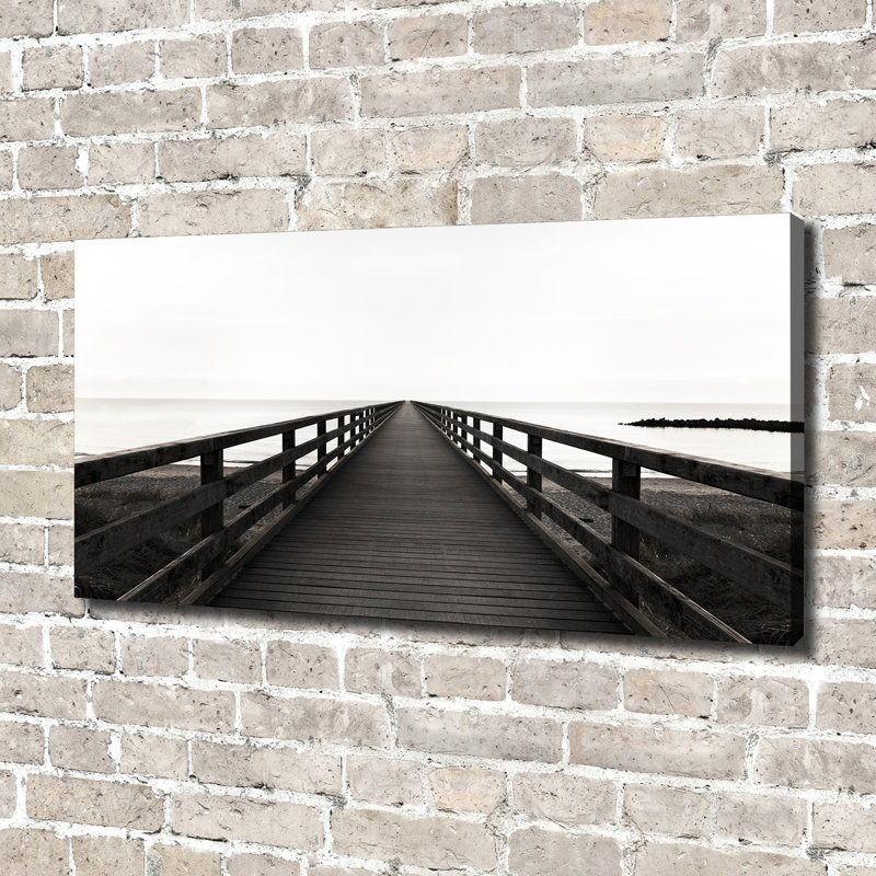 Wooden Pier - No Frame Print on Glass, Canvas, 70cm H x 140cm W x 2cm D