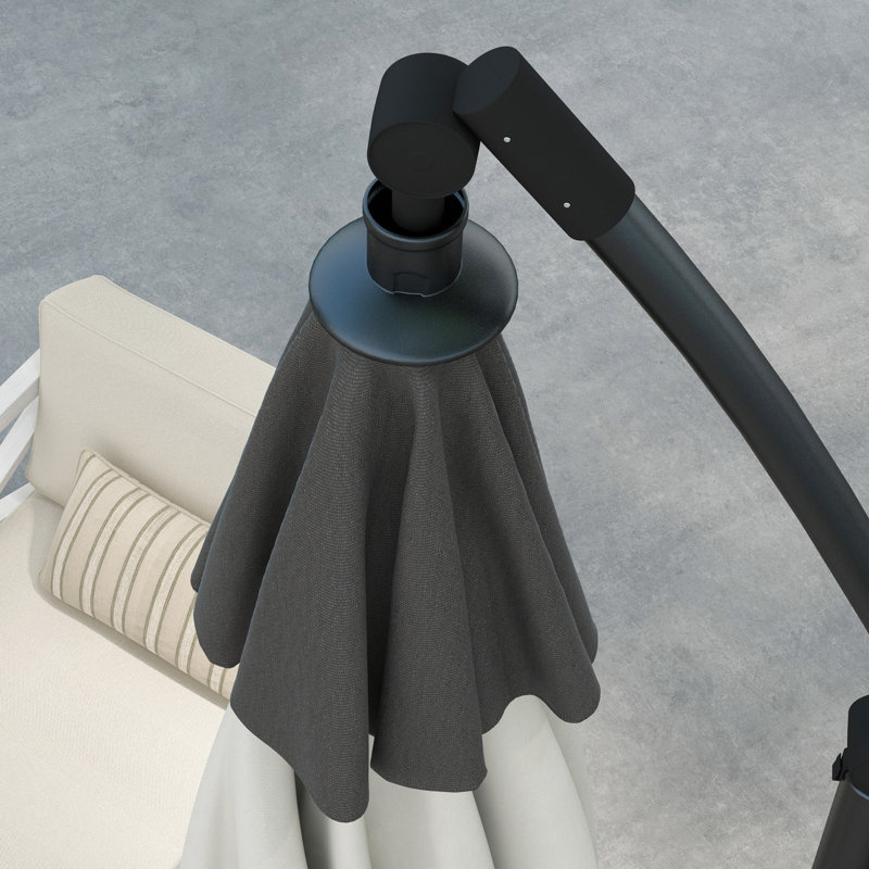 Parasol en porte-à-faux 115,4 po Peyter, Gris