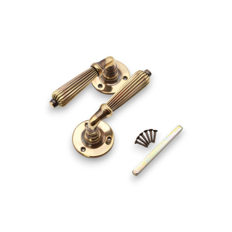 Regency Door Handle, Aged Brass