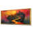 Toile avec cadre flottant or