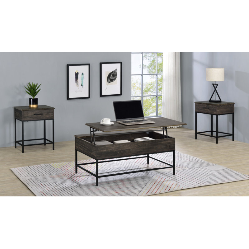 Ensemble de 3 tables basses et tables de bout Cliff, 3 pièces: table basse, 2 tables de bout