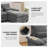 131.5'' U Shaped Sectional Sofa with Chaise Lounges, Storage Console, USB Charging Ports, Cup Holders, Chenille-1932032120-2110531731