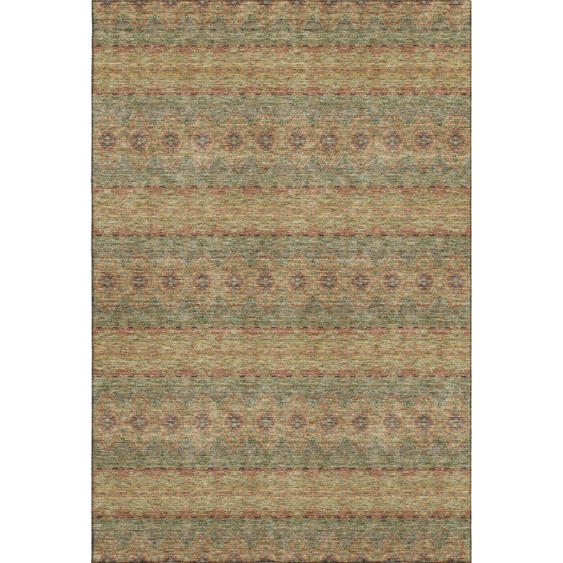 Tapis vert Cerrito lavable à la machine de qualité supérieure, Rectangle 9 pi x 12 pi