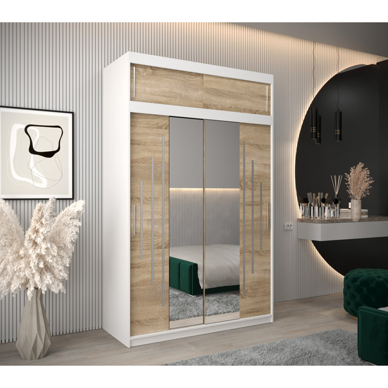 Griffith 150cm Reach-In Set, Matt white/Sonoma oak